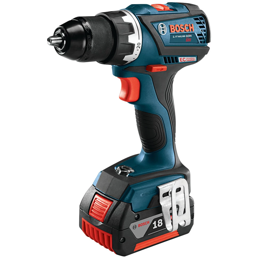 Factory Reconditioned Bosch DDS183-01-RT 18V Lithium-Ion EC Brushless Compact Tough 1/2 In. Cordless Drill Driver Kit (4 Ah) 4 Factory Reconditioned Bosch DDS183-01-RT 18V Lithium-Ion EC Brushless Compact Tough 1/2 In. Cordless Drill Driver Kit (4 Ah) - Image 2