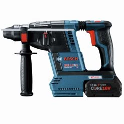 Factory Reconditioned Bosch GBH18V-26K24A-RT Bulldog 18V Brushless Lithium-Ion 1 In. Cordless SDS-Plus Rotary Hammer Kit With 2 Batteries (8 Ah) -RECONDITIONED PRODUCTS Store bshrgbh18v 26k24a rt b