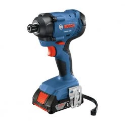 Factory Reconditioned Bosch GDR18V-1400B12-RT 18V Compact Lithium-Ion 1/4 In. Cordless Hex Impact Driver Kit (2 Ah) -RECONDITIONED PRODUCTS Store bshrgdr18v 1400b12 rt a