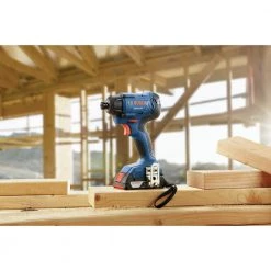 Factory Reconditioned Bosch GDR18V-1400B12-RT 18V Compact Lithium-Ion 1/4 In. Cordless Hex Impact Driver Kit (2 Ah) -RECONDITIONED PRODUCTS Store bshrgdr18v 1400b12 rt e