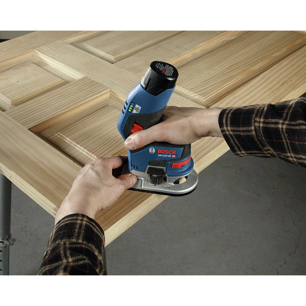 Factory Reconditioned Bosch GKF12V-25N-RT 12V Max Brushless Lithium-Ion 1/4 In. Cordless Palm Edge Router (Tool Only) 10 Factory Reconditioned Bosch GKF12V-25N-RT 12V Max Brushless Lithium-Ion 1/4 In. Cordless Palm Edge Router (Tool Only) - Image 8