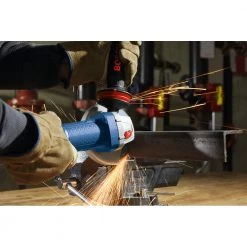 Factory Reconditioned Bosch GWS10-45DE-RT 120V 10 Amp Ergonomic 4-1/2 In. Angle Grinder With No Lock-On Paddle Switch -RECONDITIONED PRODUCTS Store bshrgws10 45de rt c