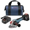 Factory Reconditioned Bosch GWX18V-50PCB14-RT 18V X-LOCK Brushless Lithium-Ion 4-1/2 - 5 In. Cordless Angle Grinder Kit (8 Ah) -RECONDITIONED PRODUCTS Store bshrgwx18v 50pcb14 rt