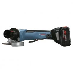 Factory Reconditioned Bosch GWX18V-50PCB14-RT 18V X-LOCK Brushless Lithium-Ion 4-1/2 - 5 In. Cordless Angle Grinder Kit (8 Ah) -RECONDITIONED PRODUCTS Store bshrgwx18v 50pcb14 rt b