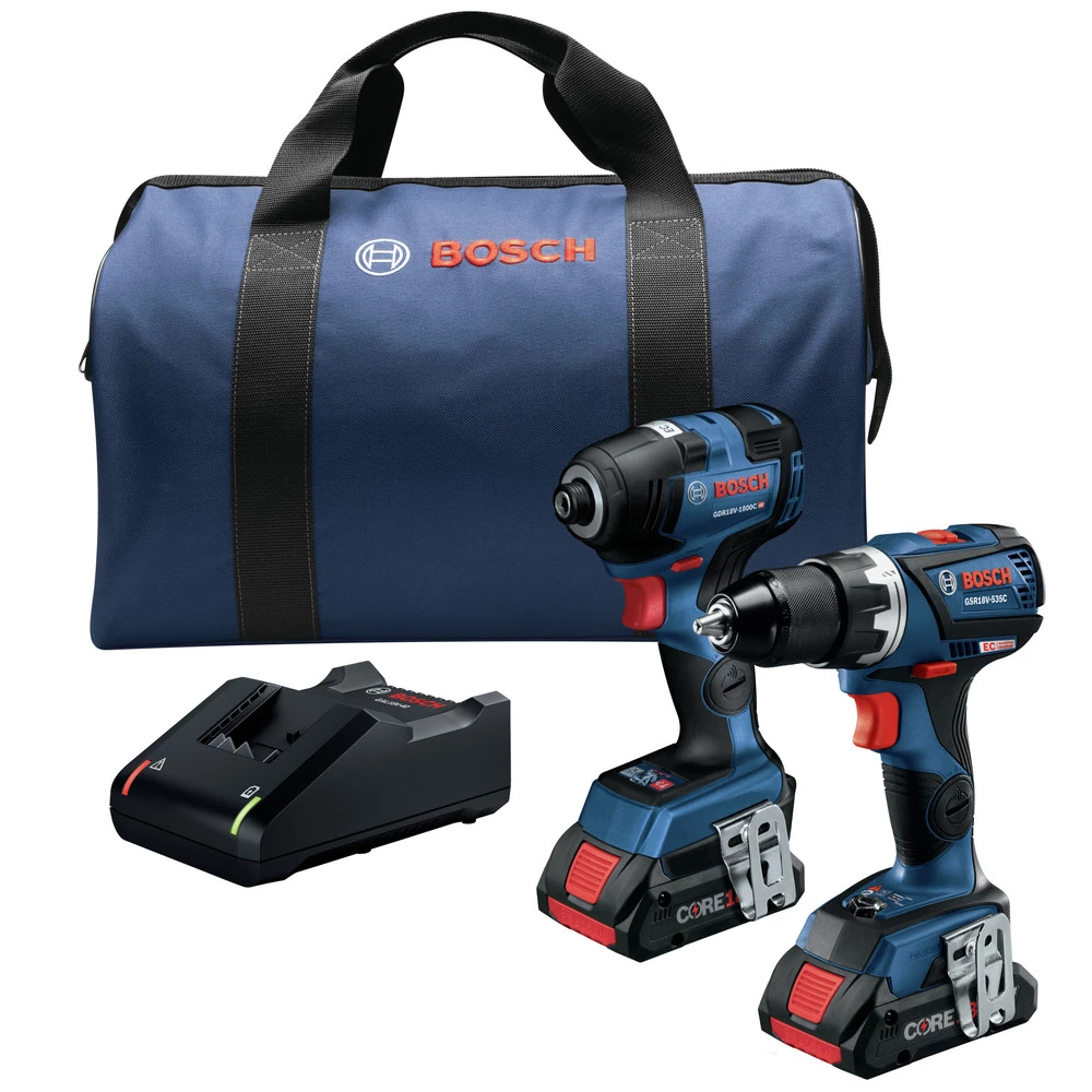 Factory Reconditioned Bosch GXL18V-238B25-RT 18V Compact Tough Connected-Ready EC Brushless Lithium-Ion 1/2 In. Cordless Drill Driver / 1/4 In. Hex Impact Driver Combo Kit With 2 Batteries (4 Ah) 3 Factory Reconditioned Bosch GXL18V-238B25-RT 18V Compact Tough Connected-Ready EC Brushless Lithium-Ion 1/2 In. Cordless Drill Driver / 1/4 In. Hex Impact Driver Combo Kit With 2 Batteries (4 Ah)