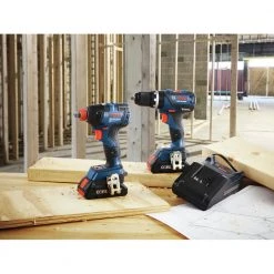 Factory Reconditioned Bosch GXL18V-251B25-RT 18V Lithium-Ion Brushless Freak 1/4 In. And 1/2 In. 2-in-1 Bit/Socket Impact Driver / 1/2 In. Hammer Drill Driver Combo Kit (4 Ah) -RECONDITIONED PRODUCTS Store bshrgxl18v 251b25 rt f