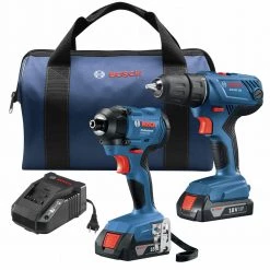 Factory Reconditioned Bosch GXL18V-26B22-RT 18V Lithium-Ion 2 Ah Compact Drill Driver / Hex Impact Driver Combo Kit
