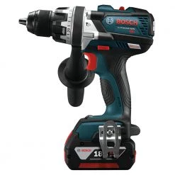 Factory Reconditioned Bosch HDH183-01-RT 18V 4.0 Ah EC Cordless Li-Ion Brushless Brute Tough 1/2 In. Hammer Drill Driver Kit -RECONDITIONED PRODUCTS Store bshrhdh18301rt c