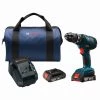 Factory Reconditioned Bosch HDS181A-02-RT 18V Lithium-Ion 1/2 In. Cordless Hammer Drill Driver Kit (2 Ah) -RECONDITIONED PRODUCTS Store bshrhds181a 02 rt