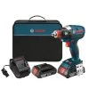 Factory Reconditioned Bosch IDH182-02-RT 18V Cordless Lithium-Ion Brushless Socket Ready Impact Driver Kit With Soft Case -RECONDITIONED PRODUCTS Store bshridh182 02 rt