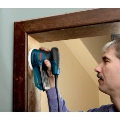 Factory Reconditioned Bosch ROS20VSC-RT 5 In. VS Palm Random Orbit Sander Kit With Canvas Carrying Bag -RECONDITIONED PRODUCTS Store bshrros20vsc rt h