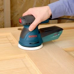Factory Reconditioned Bosch ROS20VSC-RT 5 In. VS Palm Random Orbit Sander Kit With Canvas Carrying Bag -RECONDITIONED PRODUCTS Store bshrros20vsc rt i