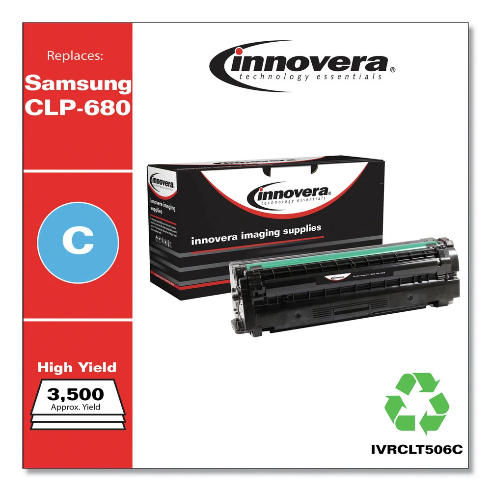 Factory Reconditioned Innovera IVRCLT506C Remanufactured Cyan High-Yield Toner, Replacement For Samsung Clt-C506l, 3,500 Page-Yield 5 Factory Reconditioned Innovera IVRCLT506C Remanufactured Cyan High-Yield Toner, Replacement For Samsung Clt-C506l, 3,500 Page-Yield - Image 3