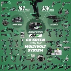 Factory Reconditioned Metabo HPT NR3675DDMR MultiVolt 36V Brushless Lithium-Ion 21 Degree 3-1/2 In. Cordless Duplex Nailer Kit (2.5 Ah) -RECONDITIONED PRODUCTS Store mhprnr3675ddmr e