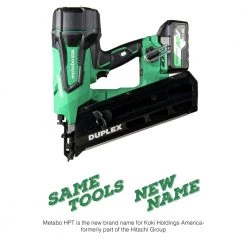 Factory Reconditioned Metabo HPT NR3675DDMR MultiVolt 36V Brushless Lithium-Ion 21 Degree 3-1/2 In. Cordless Duplex Nailer Kit (2.5 Ah) -RECONDITIONED PRODUCTS Store mhprnr3675ddmr f