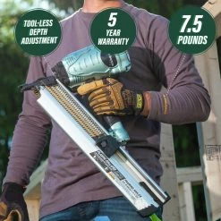 Factory Reconditioned Metabo HPT NR90AES1M 2 In. To 3-1/2 In. Plastic Collated Framing Nailer -RECONDITIONED PRODUCTS Store mhprnr90aes1mr b