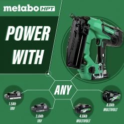 Factory Reconditioned Metabo HPT NT1865DMMR 18V Brushless Lithium-Ion 16 Gauge Cordless Straight Brad Nailer Kit (3 Ah) 13 Factory Reconditioned Metabo HPT NT1865DMMR 18V Brushless Lithium-Ion 16 Gauge Cordless Straight Brad Nailer Kit (3 Ah) -RECONDITIONED PRODUCTS Store mhprnt1865dmmr b