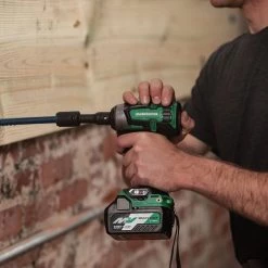 Factory Reconditioned Metabo HPT WR18DBDL2Q4M 18V Brushless Lithium-Ion 1/4 In. Cordless Triple Hammer Impact Wrench (Tool Only) -RECONDITIONED PRODUCTS Store mhprwr18dbdl2q4 f