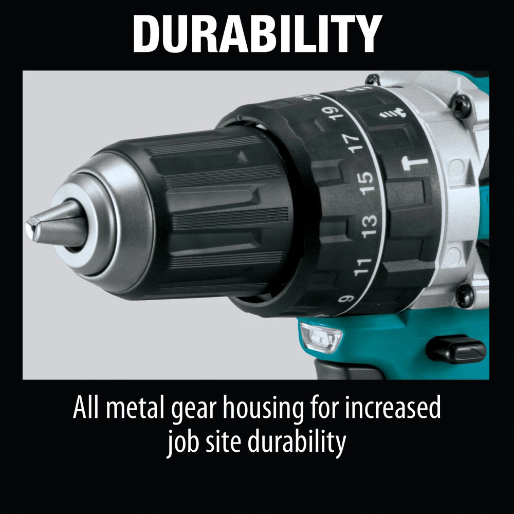 Factory Reconditioned Makita XPH12T-R 18V LXT Compact Brushless Lithium-Ion 1/2 In. Cordless Hammer Drill Driver Kit With 2 Batteries (5 Ah) 11 Factory Reconditioned Makita XPH12T-R 18V LXT Compact Brushless Lithium-Ion 1/2 In. Cordless Hammer Drill Driver Kit With 2 Batteries (5 Ah) - Image 9