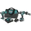 Factory Reconditioned Makita XT268T-R 18V LXT Brushless Lithium-Ion 1/2 In. Cordless Hammer Drill/ Impact Driver Combo Kit (5 Ah) -RECONDITIONED PRODUCTS Store mktrxt268t r