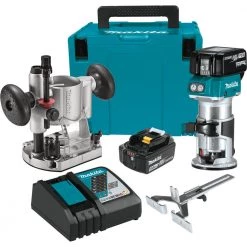 Factory Reconditioned Makita XTR01T7-R 18V LXT Lithium-Ion 1/4 In. Cordless Compact Router Kit (5 Ah)