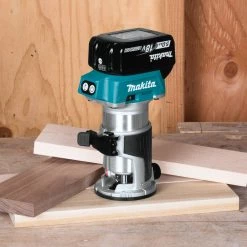 Factory Reconditioned Makita XTR01T7-R 18V LXT Lithium-Ion 1/4 In. Cordless Compact Router Kit (5 Ah) 11 Factory Reconditioned Makita XTR01T7-R 18V LXT Lithium-Ion 1/4 In. Cordless Compact Router Kit (5 Ah) -RECONDITIONED PRODUCTS Store mktrxtr01t7 r c